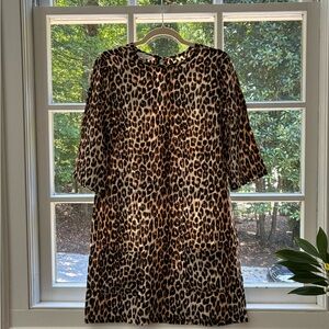 Equipment Silk Leopard Pattern Dress